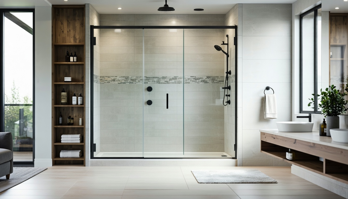 Stylish bathroom renovation featuring a spacious walk-in shower and contemporary fixtures.